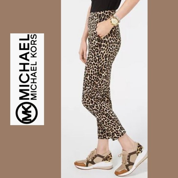 MICHAEL Michael Kors Leopard Print Pull On Pants - Picture 4 of 8